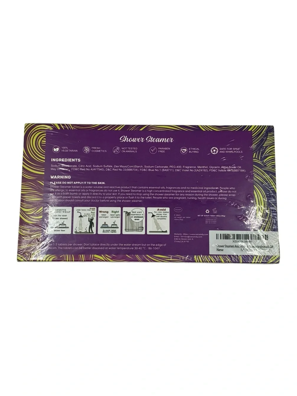 SWCANDY Aromatherapy Shower Steamers - 8 Pack Variety Gift Set - NIB Home Spa